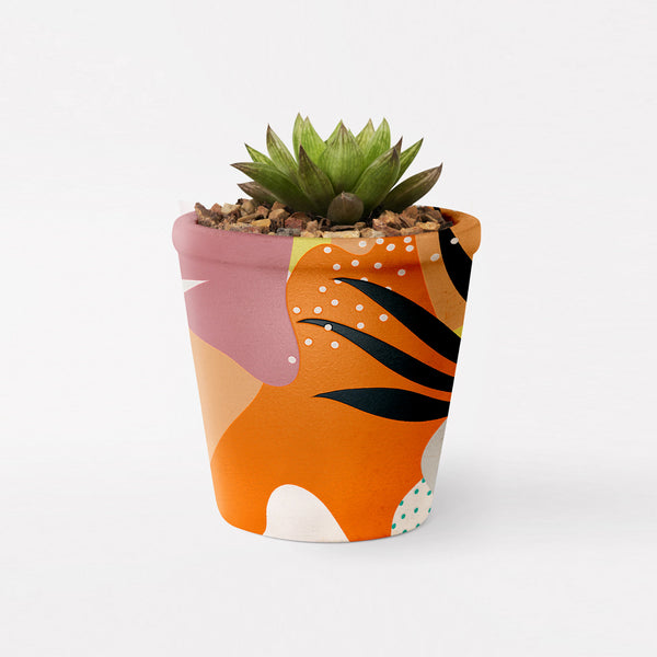 Floral Pattern Pot